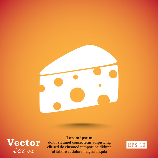 cheese slice icon - Vector, Image