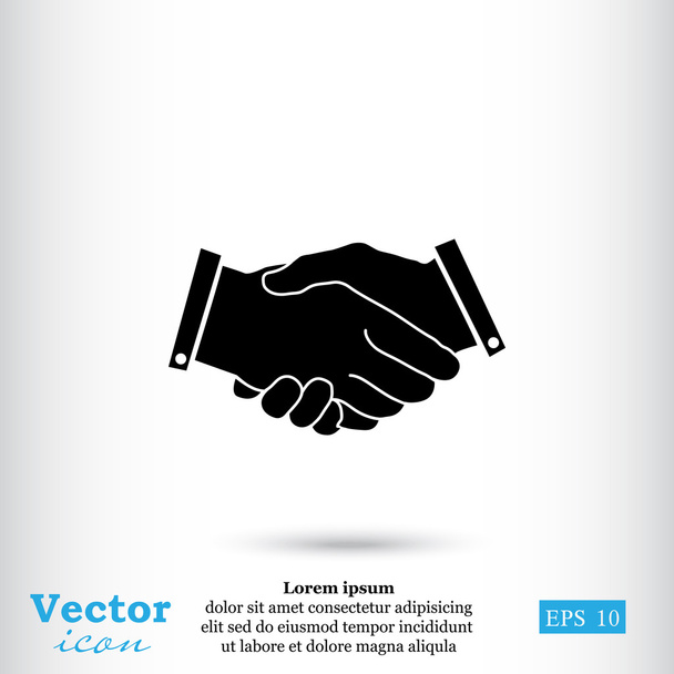 üzleti kézfogás ikon - Vektor, kép