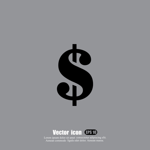 ícone de moeda dólar
 - Vetor, Imagem