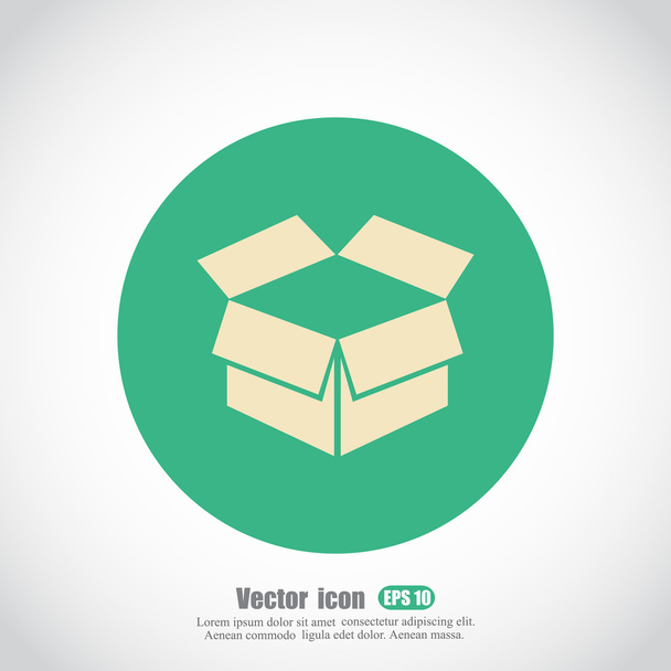 icono de caja abierta
 - Vector, imagen