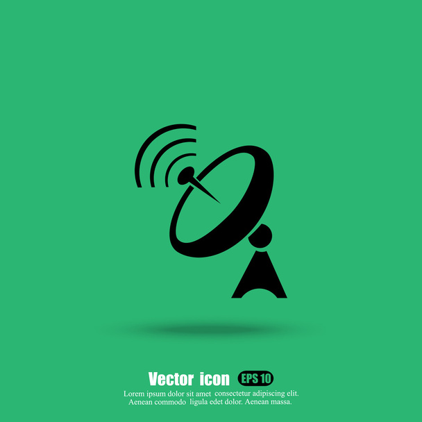 Radar antena satelital
 - Vector, imagen