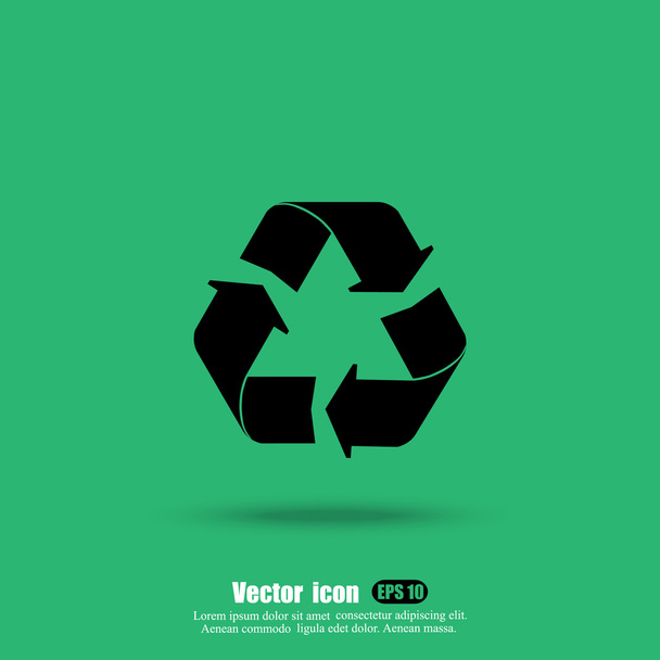 Reciclar icono de signo
 - Vector, Imagen