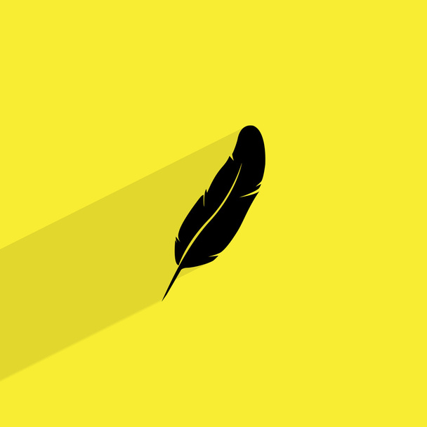 Writing feather icon - Vector, Image