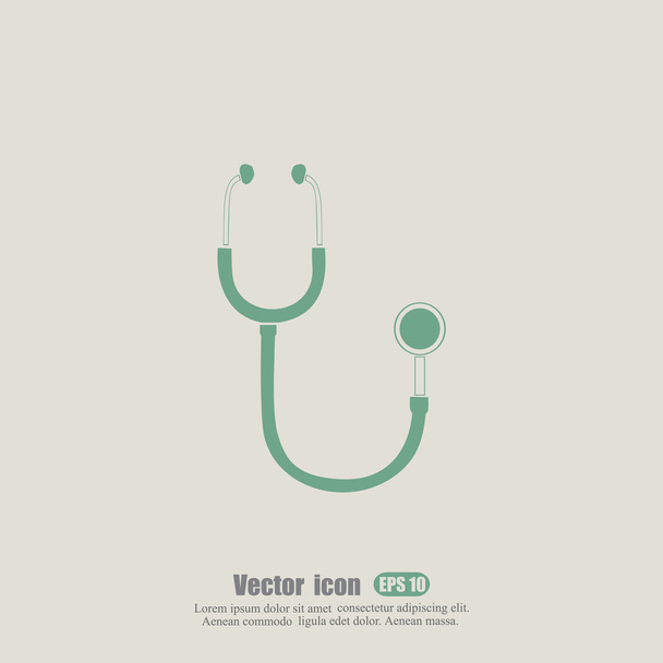 Icono del estetoscopio médico
 - Vector, Imagen