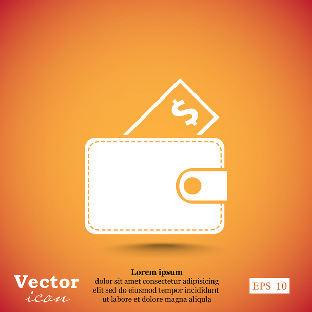 billetera con signo de dólar
 - Vector, Imagen
