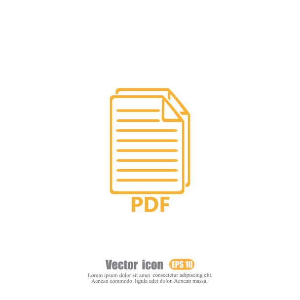pdf ファイルのアイコン - ベクター画像