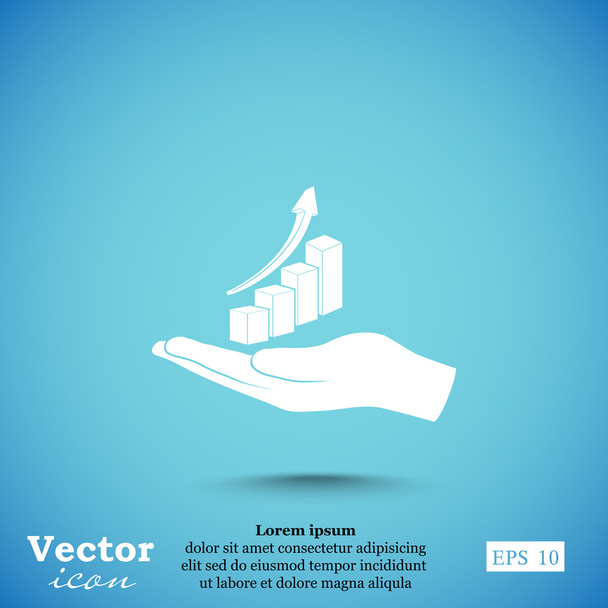 business graph icon - Vector, Image
