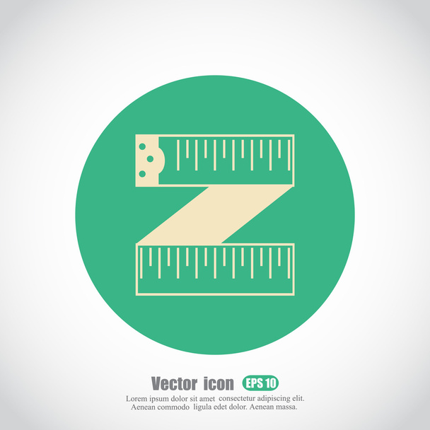 tailor measuring tape icon - Vector, Image