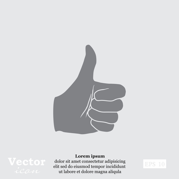ruka ukazuje palcem nahoru ikonu - Vektor, obrázek