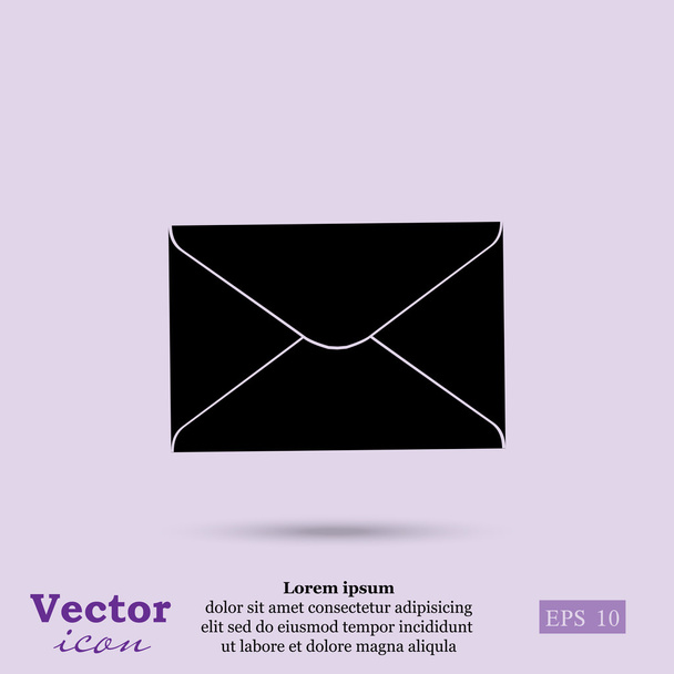 Symbol für geschlossenen Umschlag - Vektor, Bild
