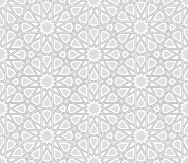 Arabesque sterpatroon, licht grijze achtergrond - Vector, afbeelding