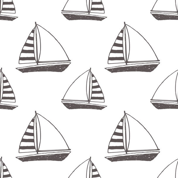Vector yacht pattern - Διάνυσμα, εικόνα