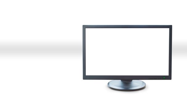 Stylowy, nowoczesny komputer ekran z białe miejsca na tle..... - Zdjęcie, obraz