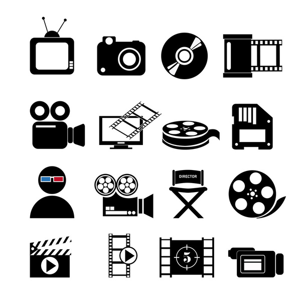 Design vectoriel Cinema Icons
 - Vecteur, image