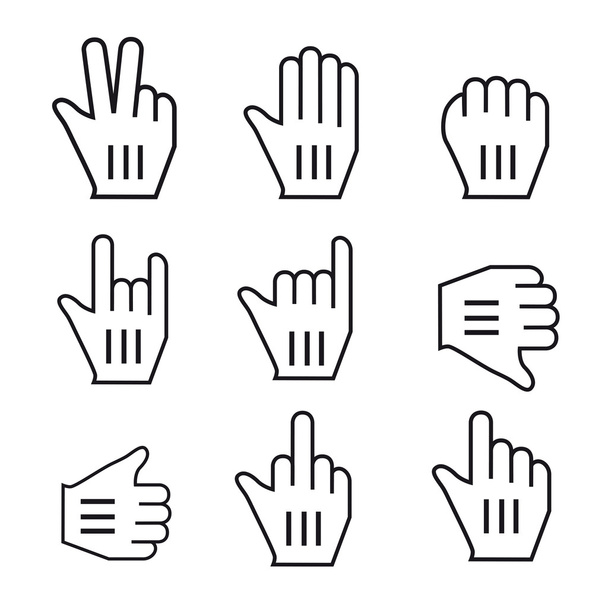 Black and WhiteVector Mouse cursor hand set - Vector, Image