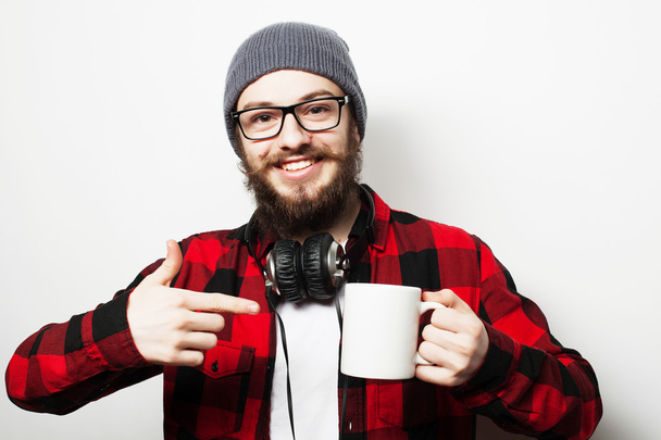 man with a cup of coffee - Fotó, kép