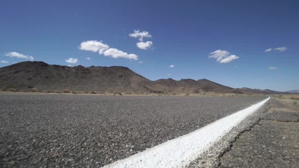 Kłębowisko ciosy całej droga na pustyni - Materiał filmowy, wideo