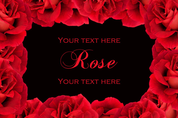 Red Rose frame. - Photo, Image