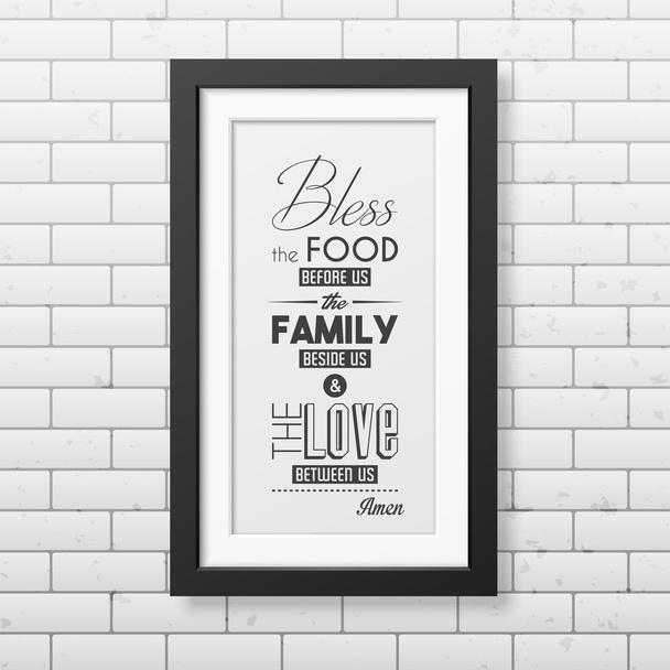 Quote typographical Background in the realistic square black frame - Διάνυσμα, εικόνα