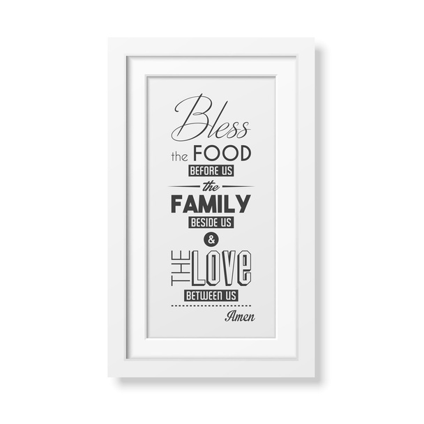 Quote typographical Background in the realistic square white frame - Διάνυσμα, εικόνα