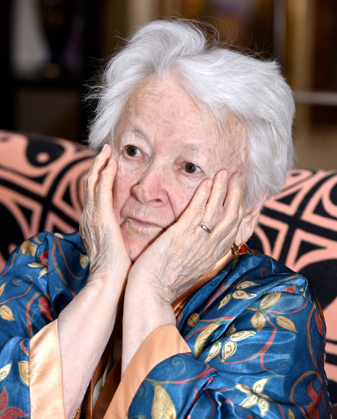 eski üzgün kadın - Fotoğraf, Görsel