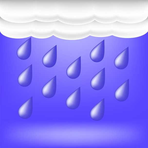 Дождливая погода. Raindrops Falling
 - Вектор,изображение