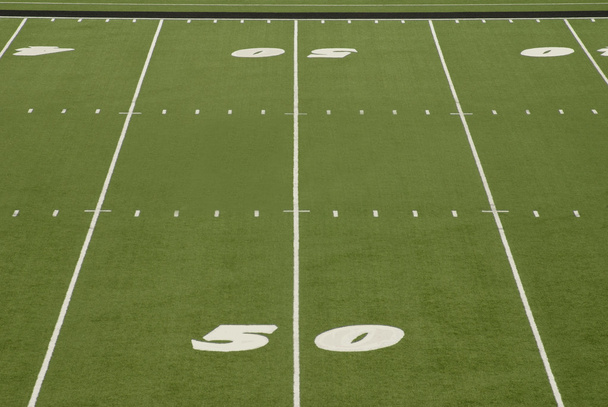 Football Field 50 Yard Line Stadium - Foto, imagen