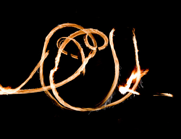 Feuershow flammende Spuren - Foto, Bild