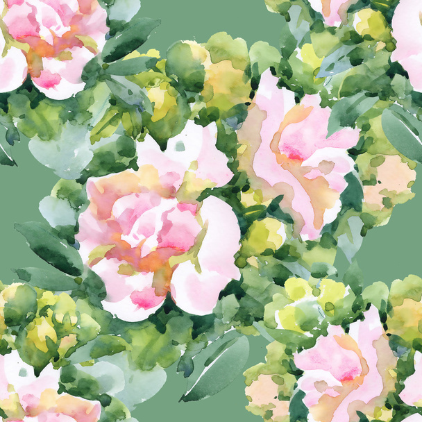 pattern with peonies flowers - 写真・画像