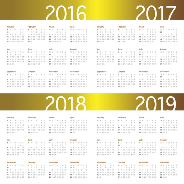 Календарь 2016 2017 2019
 - Вектор,изображение