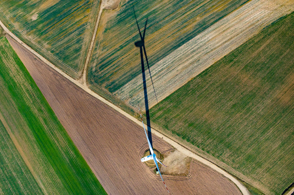 Aerial view on the windmill - Foto, imagen