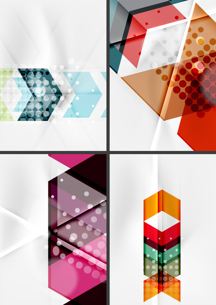 Conjunto de ángulos y líneas rectas de diseño fondos abstractos
 - Vector, Imagen