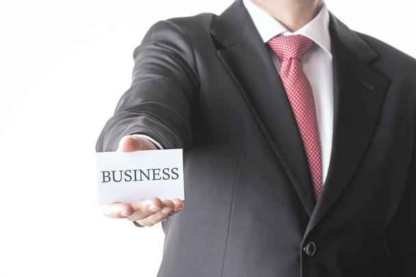 businessman with card - Photo, Image