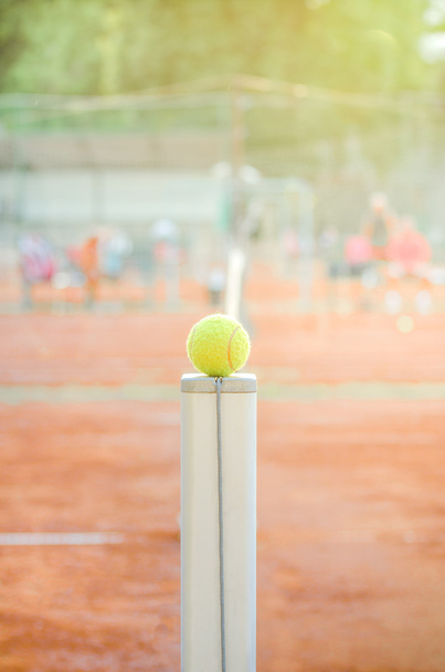 Tennis pallo net post
 - Valokuva, kuva
