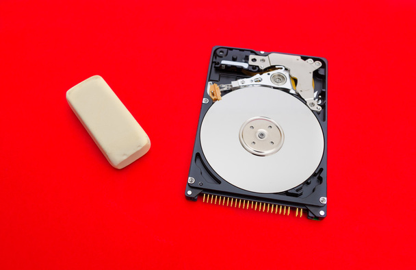 Erasing and loosing data from a hard disk storage device - 写真・画像