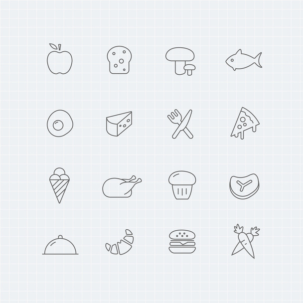 Food vector thin line symbol icon - Vector, Image