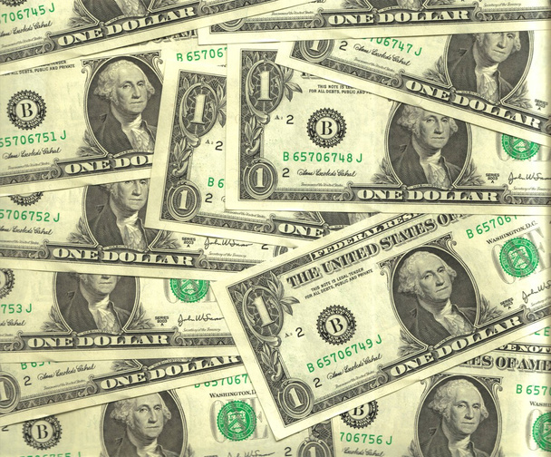 One dollar notes backgroud - Photo, Image