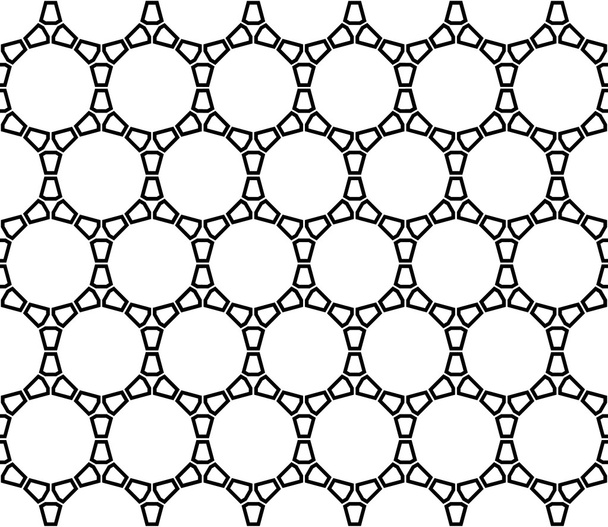 Vector modern seamless sacred geometry pattern web, black and white abstract geometric background, trendy print, monochrome retro texture, hipster fashion design - Vector, Image