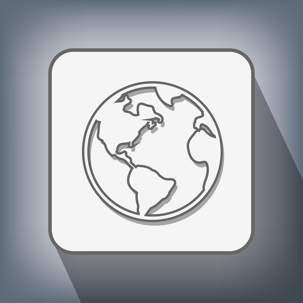Pictograph of globe icon - Vector, afbeelding