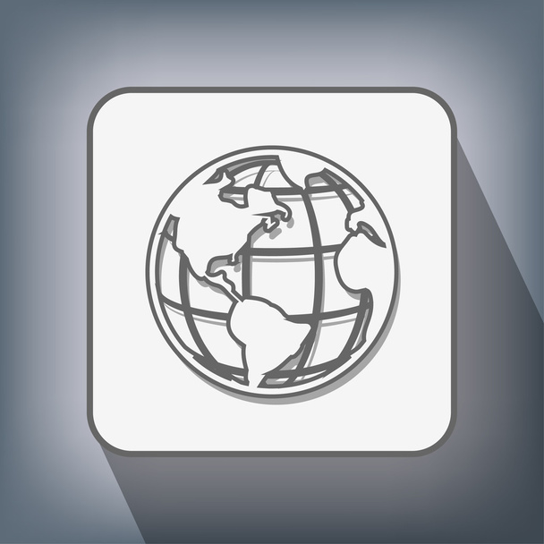 Pictograph of globe icon - Vetor, Imagem