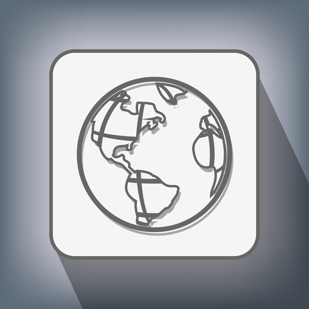 Pictograph of globe icon - Вектор, зображення