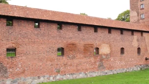 Château de l'Ordre Teutonique à Malbork, Pologne - Séquence, vidéo