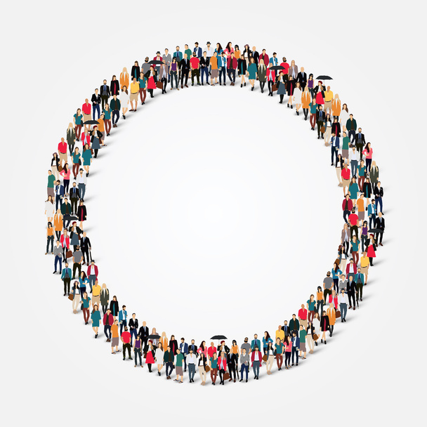 grupo de personas forma círculo
 - Vector, imagen