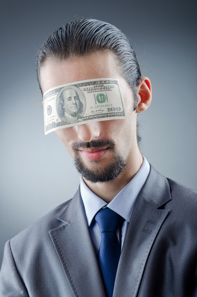 お金で盲目の実業家 - 写真・画像