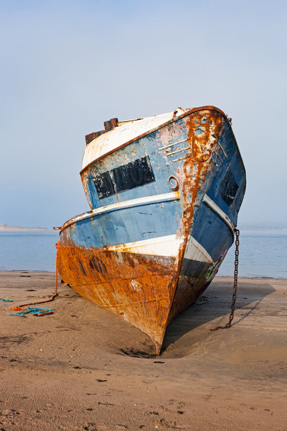 Rusty Shipwreck on a Beach - Zdjęcie, obraz
