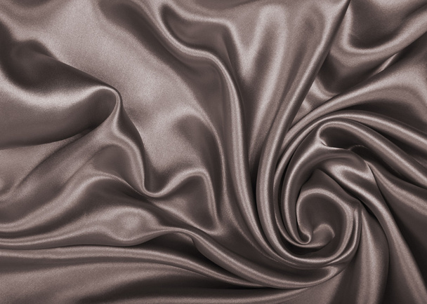Smooth elegant brown silk or satin as background. In Sepia toned - Photo, Image