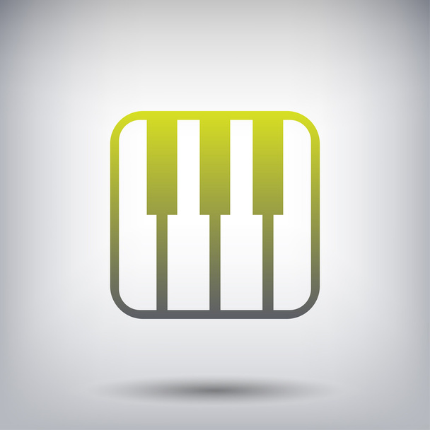 Pictograph of music keyboard - Vetor, Imagem
