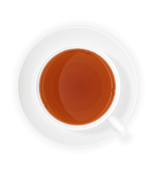 porcelain cup of tea vector illustration - Vektör, Görsel