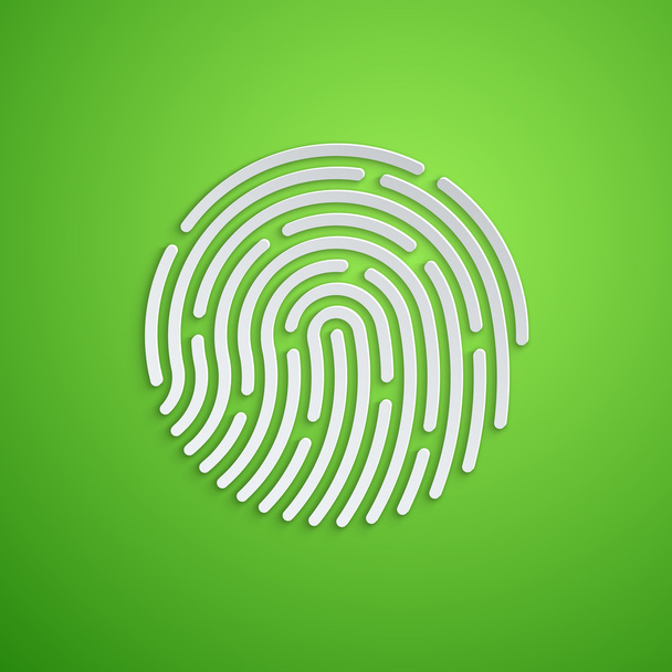 ID app icon. Fingerprint vector illustration - Vector, Image