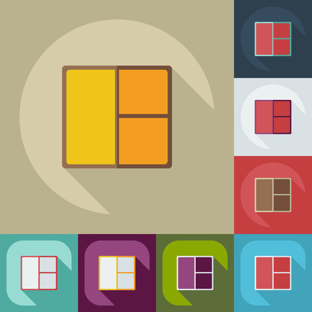 Flat modern design with shadow icons window - Vector, Image